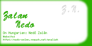 zalan nedo business card